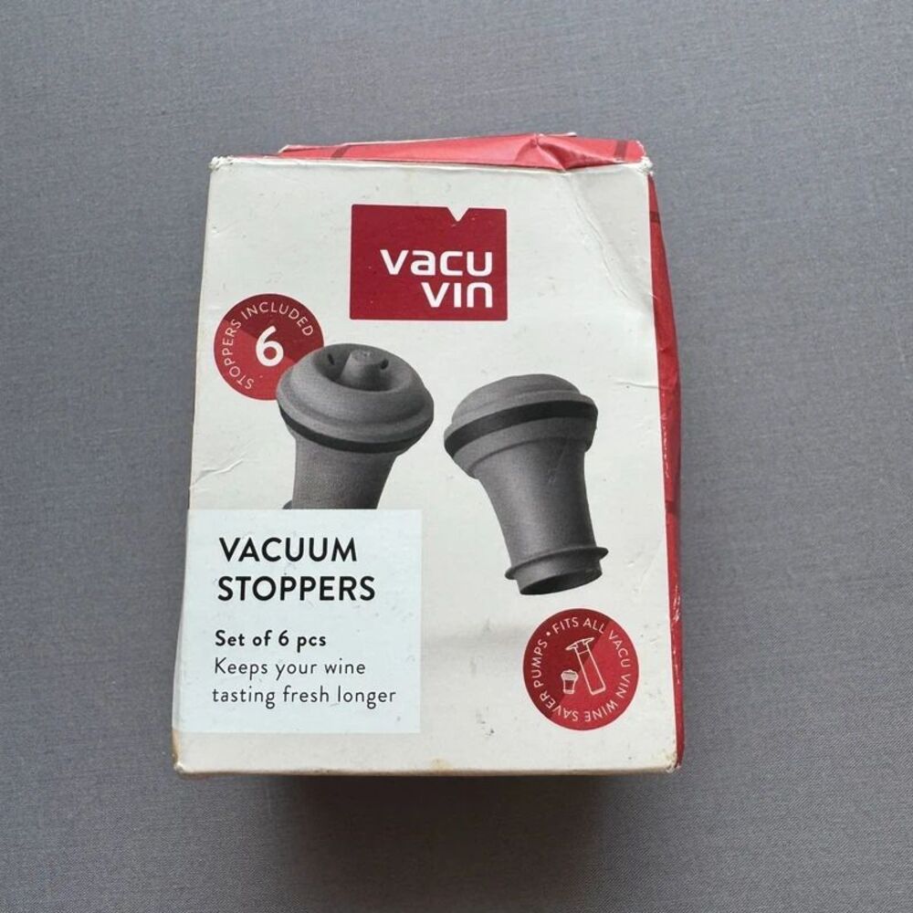 6 Vacu Vin Wine Saver Vacuum Stoppers